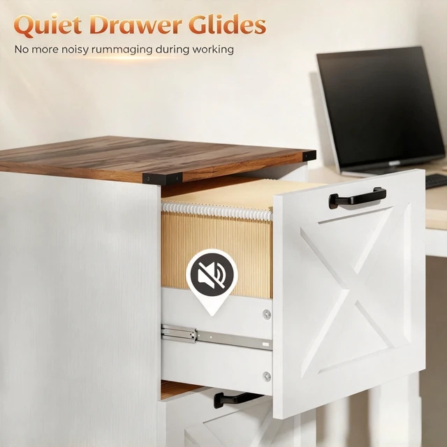 Alt view image 6 of 7 - Vertical Storage Drawer Cabinet Pattern Printer Stand, 4 Drawers Organizer Fits Letter Size Files, White, Particle
