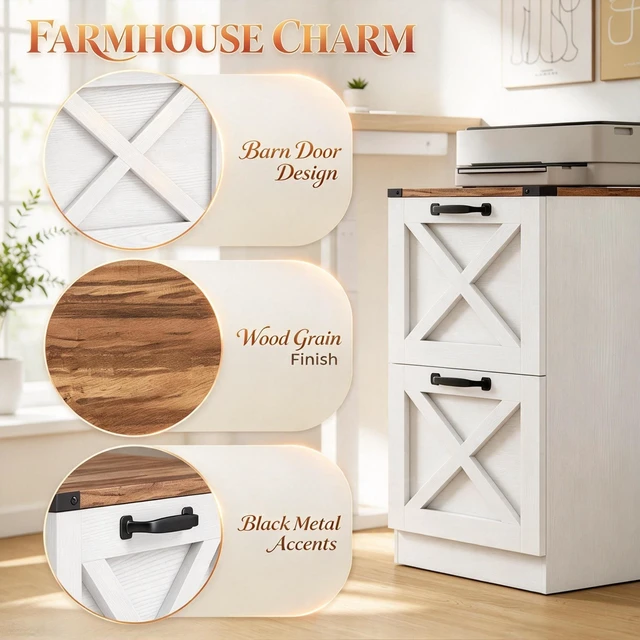 Alt view image 5 of 7 - Vertical Printer Stand with Storage Drawers, Vertical Storage Cabinet Fits Letter Size Files, White, Particle Board