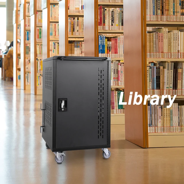 Alt view image 5 of 7 - Bay Mobile School Charging Cart Station for Chromebook, Tablet and Laptop Computer with Power Strip Included Assembly