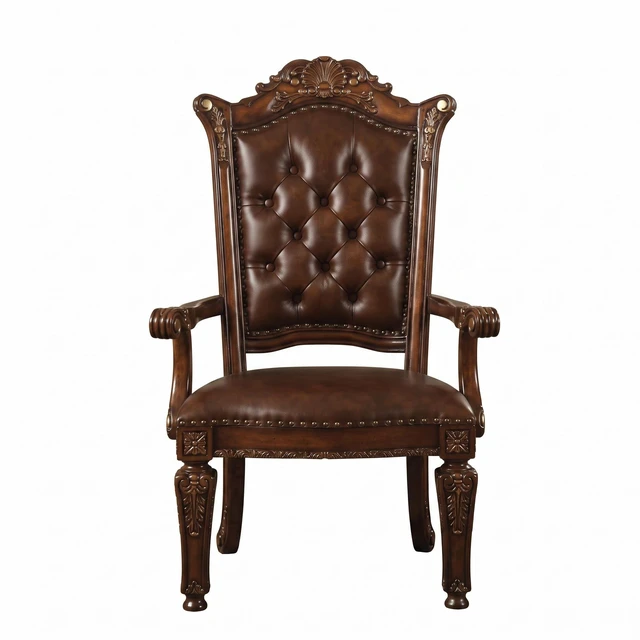 Alt view image 3 of 5 - Valenza Upholstered Executive Chair, Cherry, Wood, Chairs