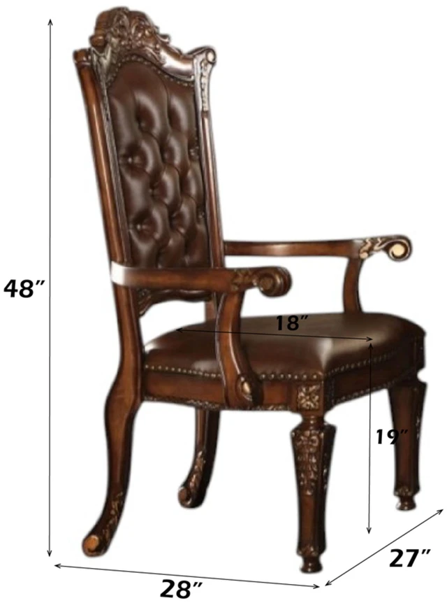 Alt view image 5 of 5 - Valenza Upholstered Executive Chair, Cherry, Wood, Chairs