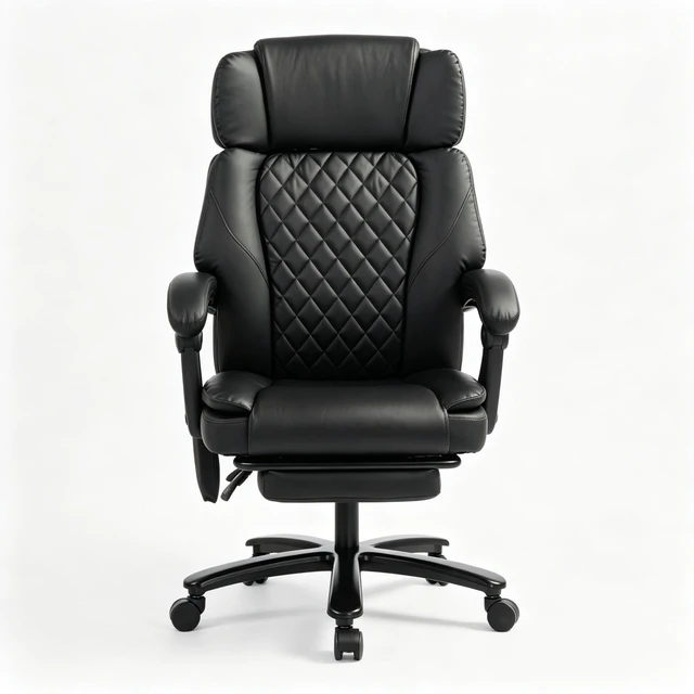 Alt view image 5 of 7 - Swivel Chair, Executive Desk Chair with Backrest Rolling Computer Adjustable Desk Only Black, Foam, Metal and Wood