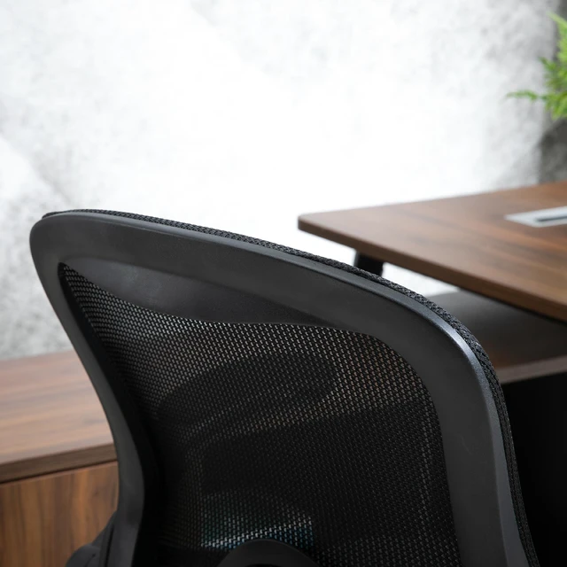 Alt view image 2 of 7 - Mesh Drafting Chair, Tall Chair with Lumbar Support Flip Armrests Footrest Ring and Adjustable Seat Height, Black