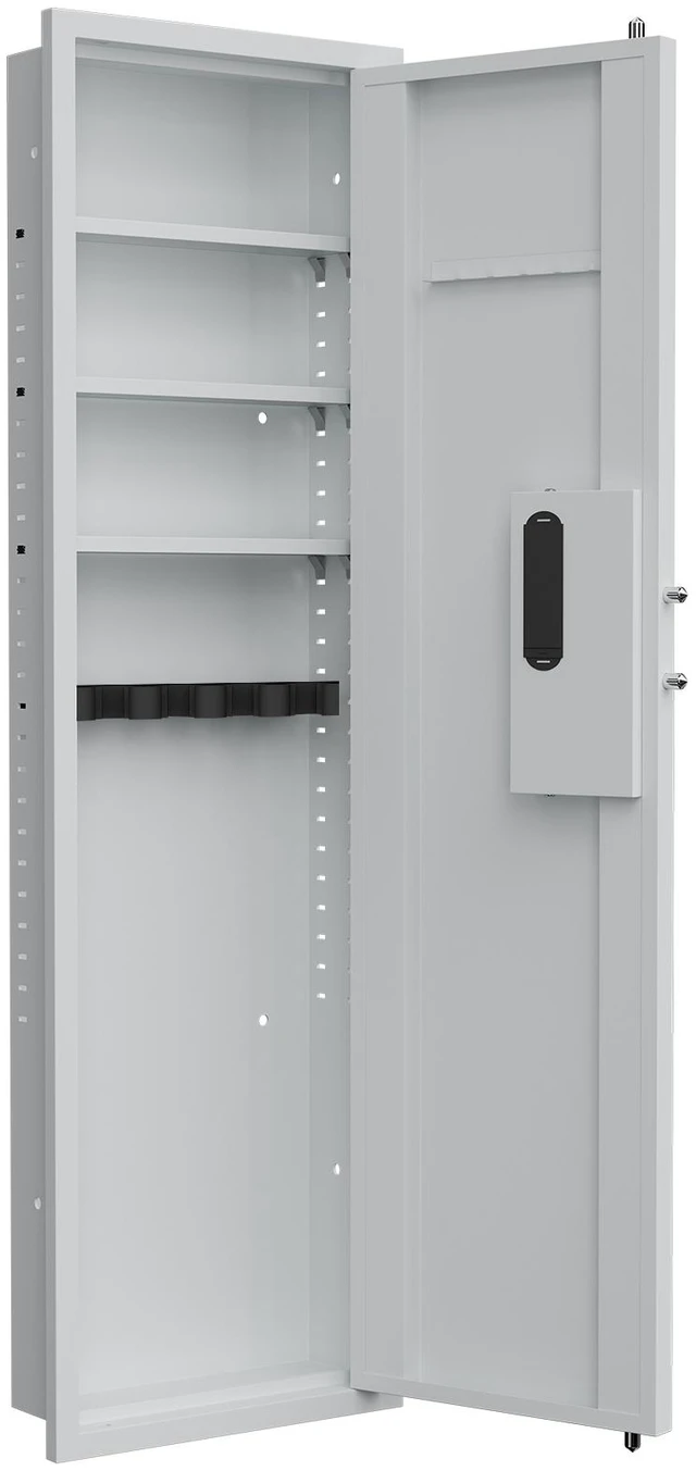 Alt view image 7 of 7 - 53.15 Inch Wall Safe Between the Studs, Hidden Safe with Dual Alarm System and Silent Mode Wall Gun with Adjustable