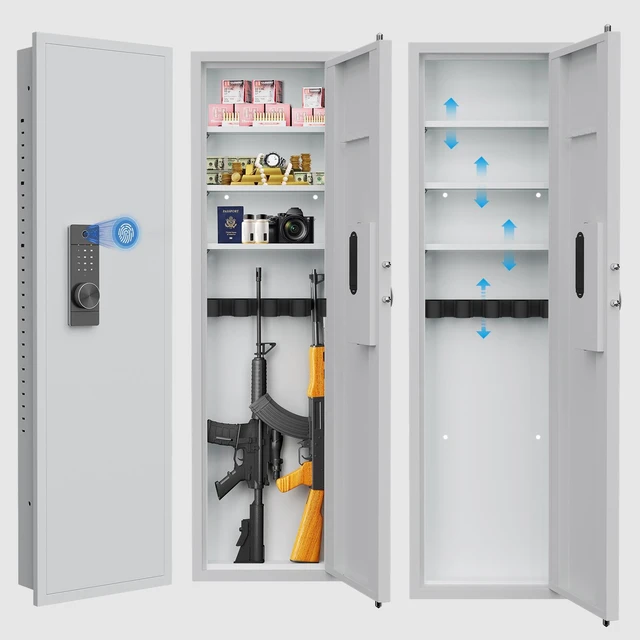Main image of 53.15 Inch Wall Safe Between the Studs, Hidden Safe with Dual Alarm System and Silent Mode Wall Gun with Adjustable