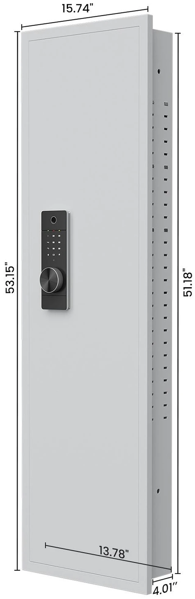 Alt view image 4 of 7 - 53.15 Inch Wall Safe Between the Studs, Hidden Safe with Dual Alarm System and Silent Mode Wall Gun with Adjustable