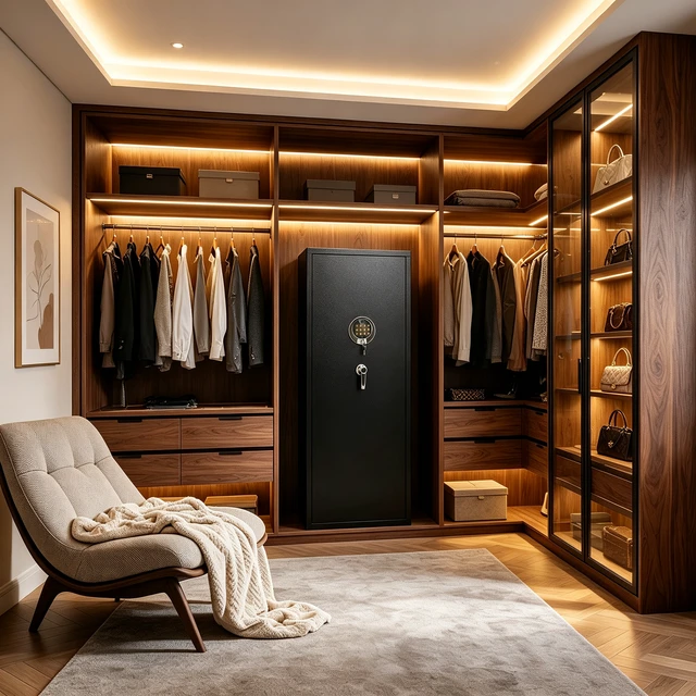 Alt view image 5 of 7 - Rifle Safe, Long Guns and Handguns Storage Fingerprint Password Unlock Alarm and Silent Mode Assembly Required, Black