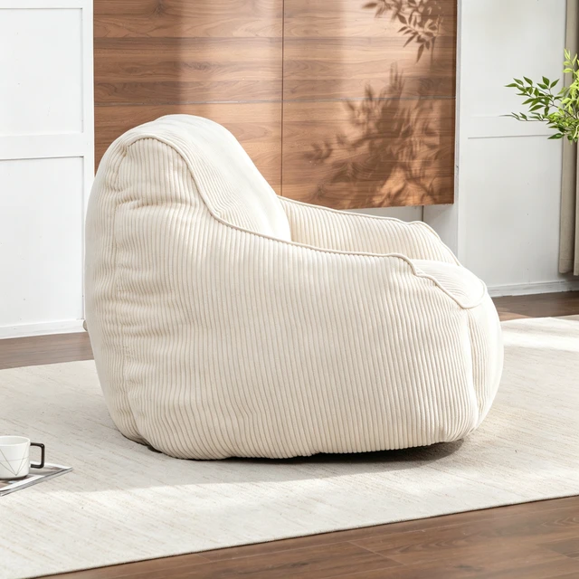 Alt view image 4 of 7 - Giant Bean Bag Chair Sofa for Adults Teens, Corduroy Large Bean Bag Chairs with Armrests for Living Adult Lazy Sofa