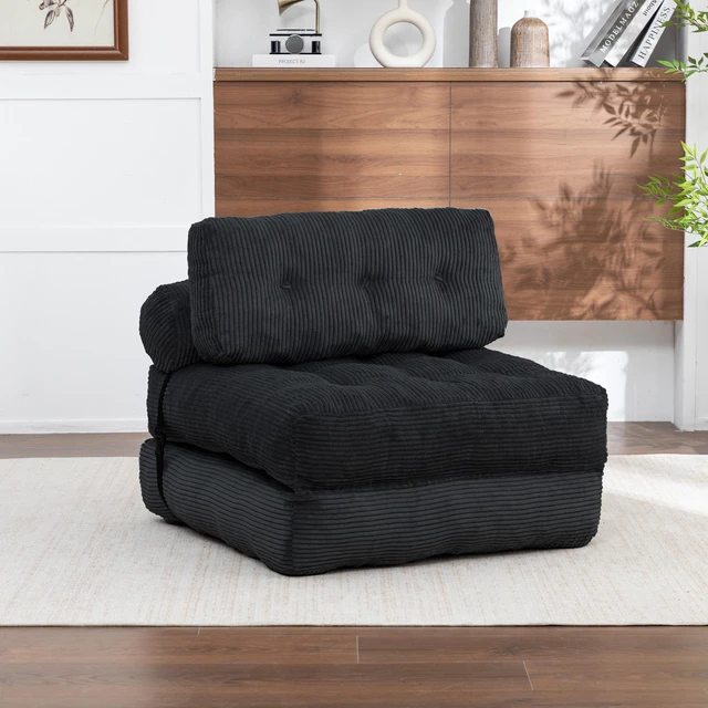 Main image of Folding Sofa Bed, Convertible Sleeper Chair with Pillow Foldable Mattress with Back Support Portable Fold Out Chair Bed