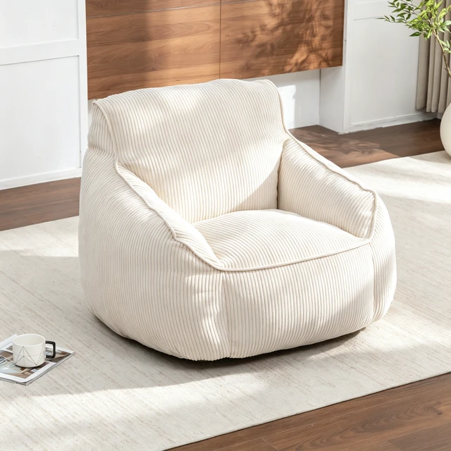Alt view image 7 of 7 - Giant Bean Bag Chair Sofa for Adults Teens, Corduroy Large Bean Bag Chairs with Armrests for Living Adult Lazy Sofa