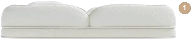 Alt view image 2 of 7 - Upholstered Human Dog Bed for Adults and Pets, Foldable Lazy Sofa Bed with Adjustable Position Includes Soft Pillows
