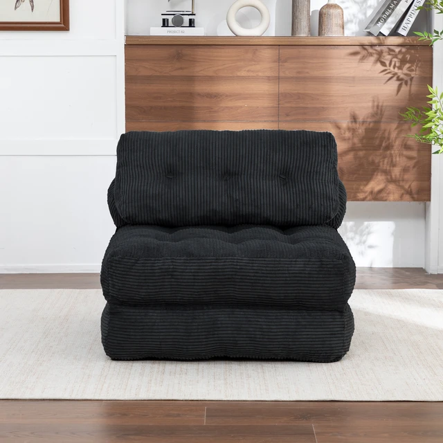 Alt view image 2 of 7 - Folding Sofa Bed, Convertible Sleeper Chair with Pillow Foldable Mattress with Back Support Portable Fold Out Chair Bed