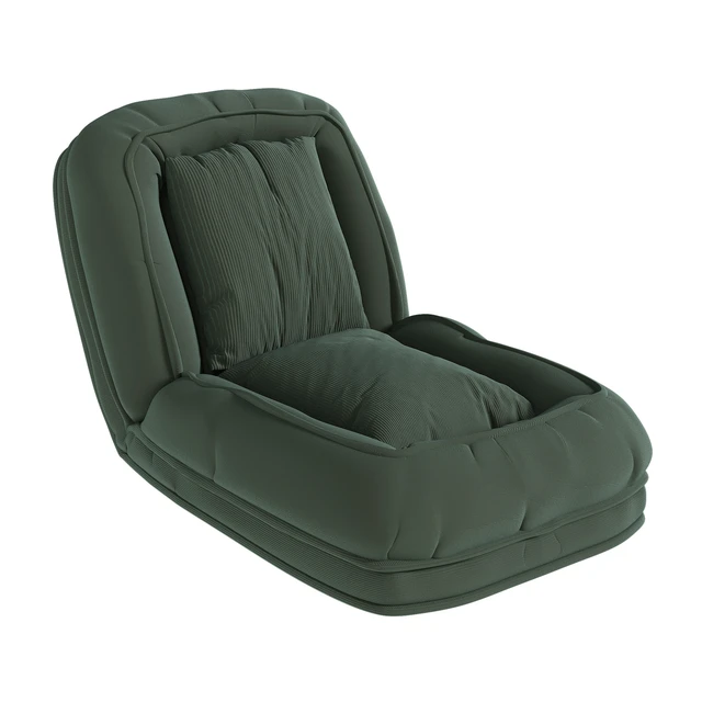 Alt view image 5 of 7 - Upholstered Human Dog Bed for Adults and Pets, Foldable Lazy Sofa Bed with Adjustable Position Includes Soft Pillows