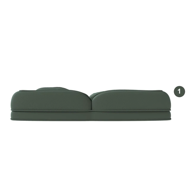 Alt view image 2 of 7 - Upholstered Human Dog Bed for Adults and Pets, Foldable Lazy Sofa Bed with Adjustable Position Includes Soft Pillows