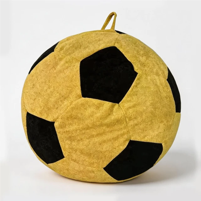 Alt view image 7 of 7 - Small Soccer Shaped Bean Bag Chair, Color Stitching Large Size Beanbag Seat Relax Lazy Sofa for Living Reading Nook