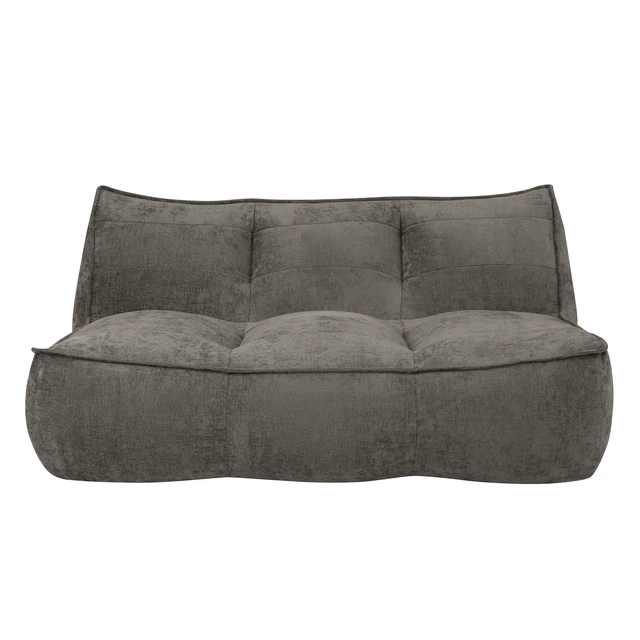 Alt view image 4 of 7 - Double Caterpillar Sofa, Double Togo Sofa Cotton Linen Fabric Beanbag Couch for Living and Fluffy Cloud Mini Couch