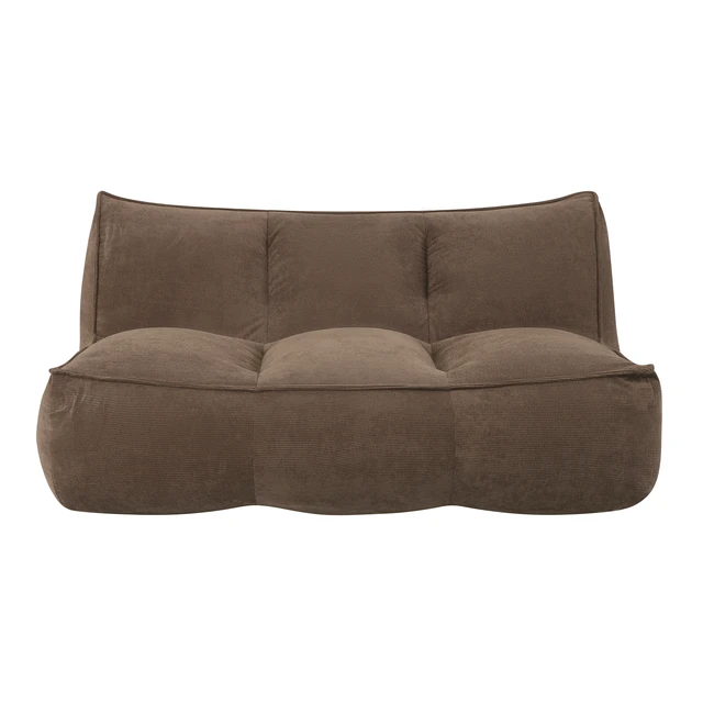 Alt view image 4 of 7 - Double Caterpillar Sofa, Double Togo Sofa Fine Corduroy Fabric Beanbag Couch for Living and Fluffy Cloud Mini Couch