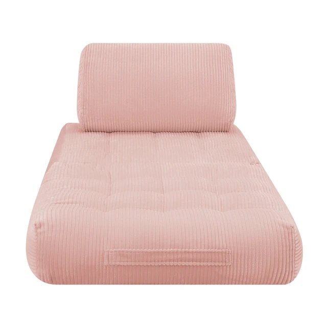 Alt view image 7 of 7 - 62.9 Inch Corduroy Fabric Beanbag, Foldable Single Sofa Bed Couch for Living and Fluffy Cloud Mini Couch Corduroy