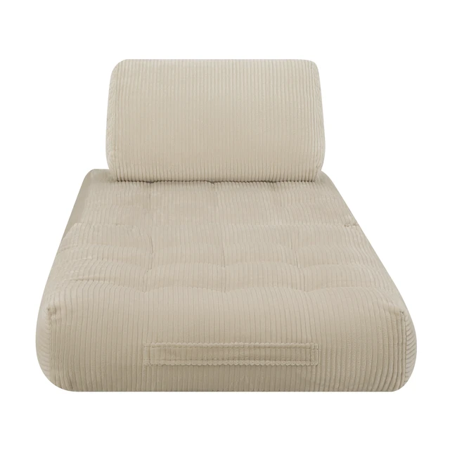Alt view image 7 of 7 - 62.9 Inch Corduroy Fabric Beanbag Couch for Living, Fluffy Cloud Mini Couch Corduroy-Camel, Camel, Fabric and Foam