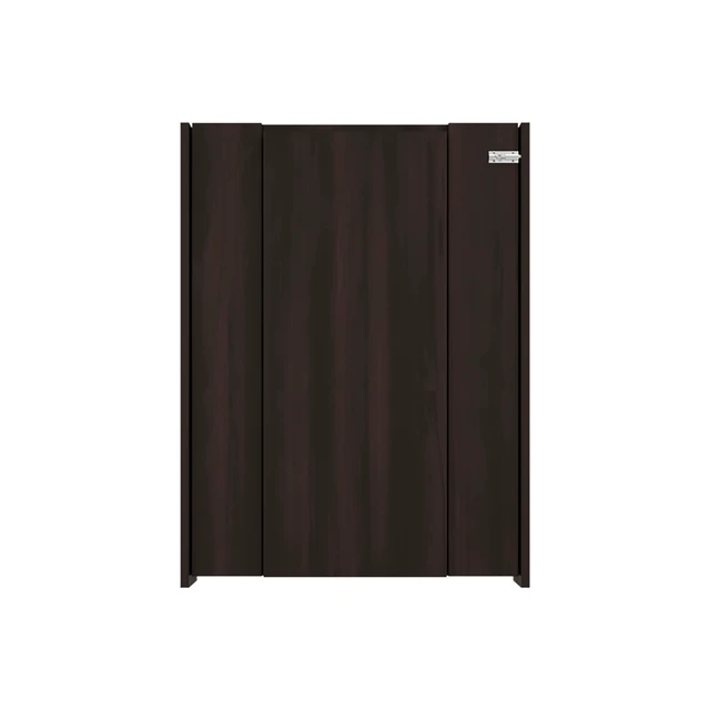Alt view image 6 of 7 - Stained Wall-Mounted Bar Cabinet with Fold Down Table, Walnut, Particle Board