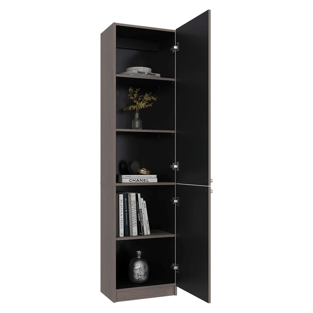 Alt view image 4 of 7 - Positano 1 Door Storage Cabinet, Wenge, Particle Board