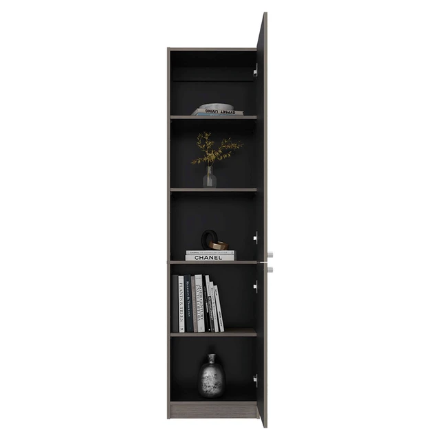 Alt view image 6 of 7 - Positano 1 Door Storage Cabinet, Wenge, Particle Board