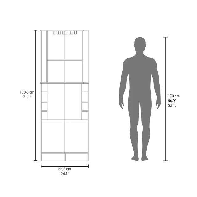 Alt view image 7 of 7 - Corner Bar Cabinet with Wine Storage and Glass Rack, Oak, Particle Board