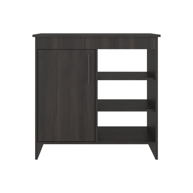 Alt view image 6 of 7 - Dago Sideboard Storage Cabinet with 2 Doors, Interior Shelves Accent Buffet Cabinet for Dining, Dark Oak, Particle Board