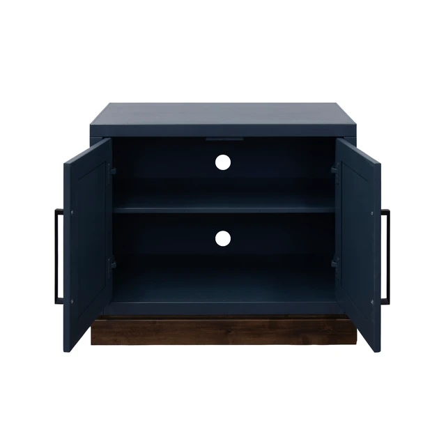 Alt view image 7 of 7 - Nora 31 Inch Modular 2 Door Storage Cabinet, Blue, Wood