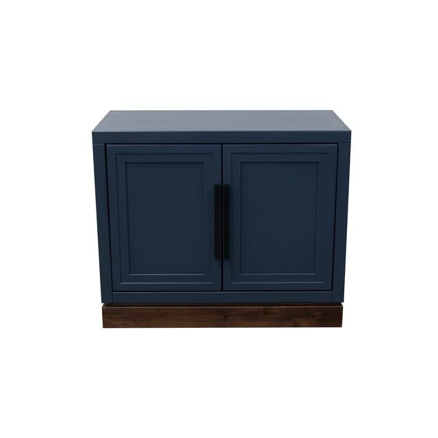 Alt view image 3 of 7 - Nora 31 Inch Modular 2 Door Storage Cabinet, Blue, Wood