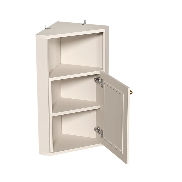 Alt view image 5 of 7 - Corner Storage Cabinet, Floor Corner Cabinet with Rattan Barn Door and Adjustable Shelf Narrow Organizer for Living