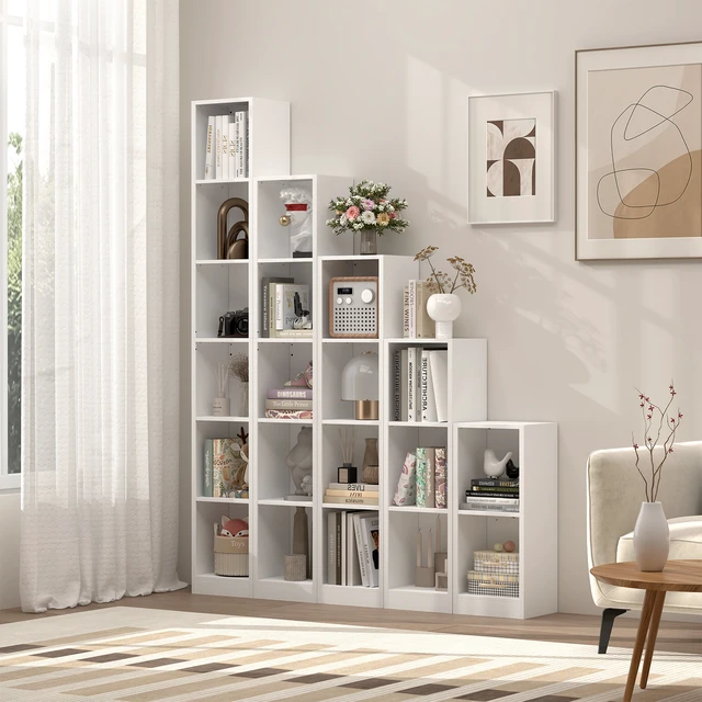 Alt view image 3 of 7 - 2 Tier Metal Bookshelf Storage Cabinet, 12.01 Inch 10.24 Inch 28.27 Freestanding Open Bookcase with Anti Tip Kit