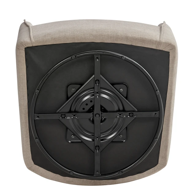 Alt view image 2 of 4 - Swivel Accent Chair with Matching Lumbar Pillow 360° Swivel Base Mushroom, Polyester, Chairs Accent Seating