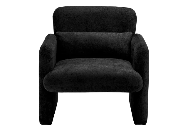 Alt view image 3 of 6 - Accent Chair, Inchh Upholstered Living Black Fabric, Black, Plywood, Chairs Accent Seating
