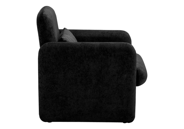 Alt view image 5 of 6 - Accent Chair, Inchh Upholstered Living Black Fabric, Black, Plywood, Chairs Accent Seating