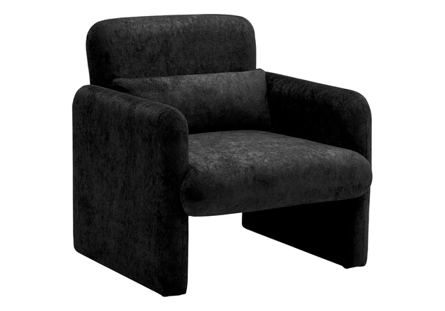 Alt view image 6 of 6 - Accent Chair, Inchh Upholstered Living Black Fabric, Black, Plywood, Chairs Accent Seating