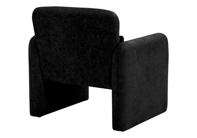 Alt view image 4 of 6 - Accent Chair, Inchh Upholstered Living Black Fabric, Black, Plywood, Chairs Accent Seating