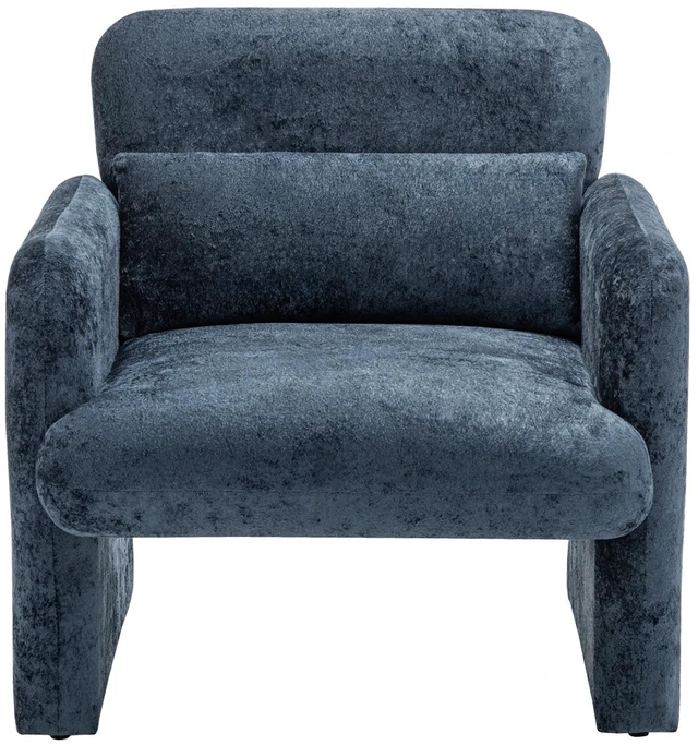 Alt view image 2 of 6 - Accent Chair, Inchh Upholstered Living, Blue, Plywood, Chairs Accent Seating