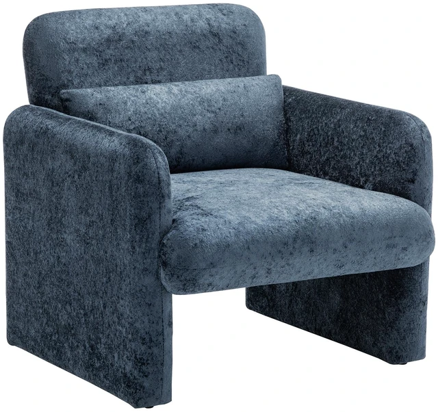 Alt view image 3 of 6 - Accent Chair, Inchh Upholstered Living, Blue, Plywood, Chairs Accent Seating