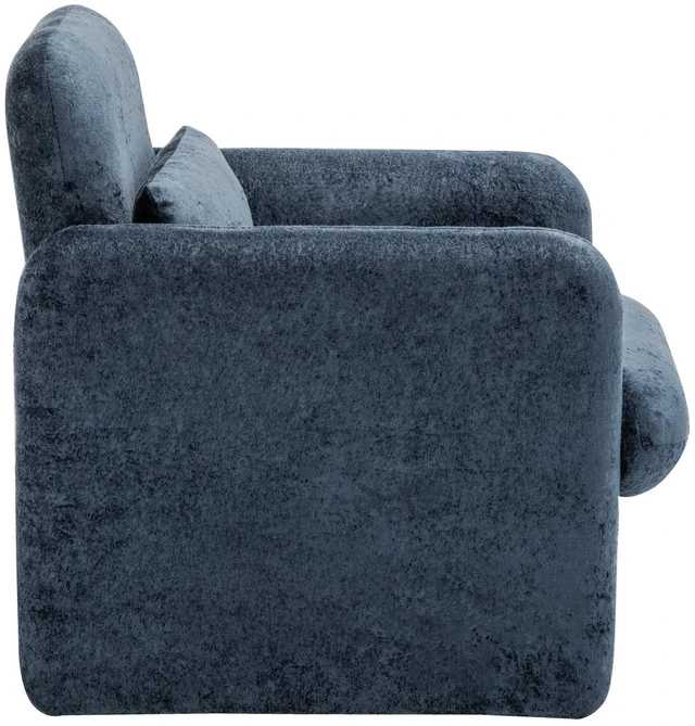 Alt view image 4 of 6 - Accent Chair, Inchh Upholstered Living, Blue, Plywood, Chairs Accent Seating