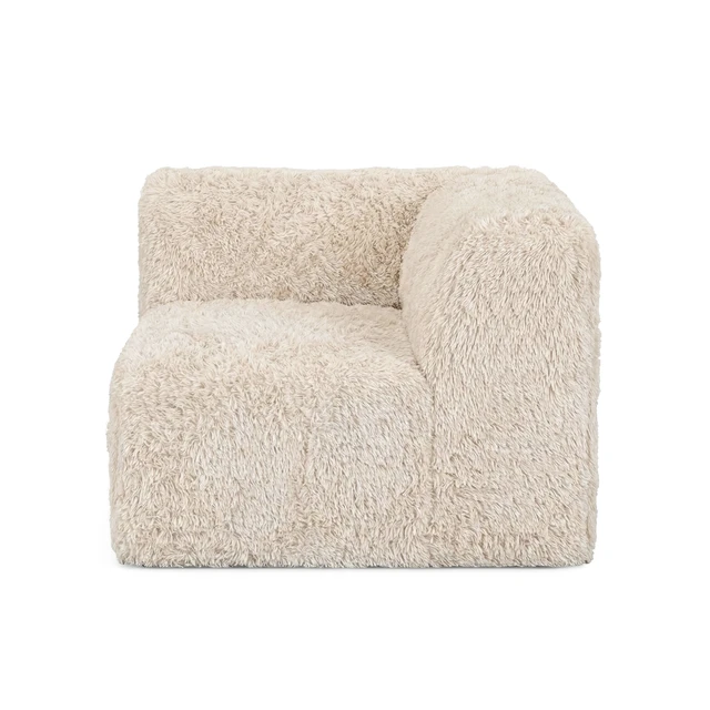 Alt view image 4 of 7 - 1 pc Corner Wedge Only High Density Compressed Foam Faux Fur Sand Color Living, Chairs Accent Seating