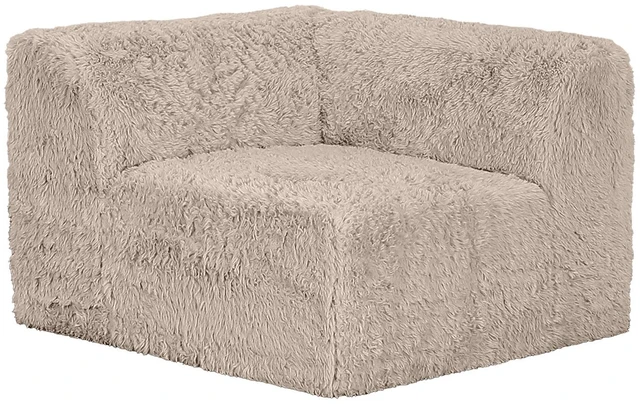 Main image of 1 pc Corner Wedge Only High Density Compressed Foam Faux Fur Color Living, Taupe, Chairs Accent Seating
