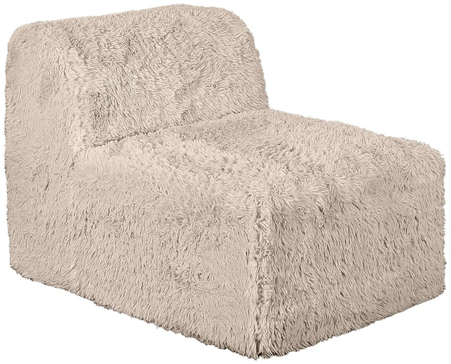Main image of 1 pc Armless Chair Only High Density Compressed Foam Faux Fur Color Modular Piece Living, Taupe, Chairs Accent Seating