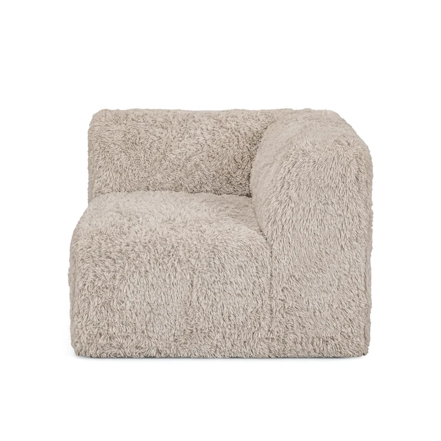 Alt view image 2 of 7 - 1 pc Corner Wedge Only High Density Compressed Foam Faux Fur Color Living, Taupe, Chairs Accent Seating