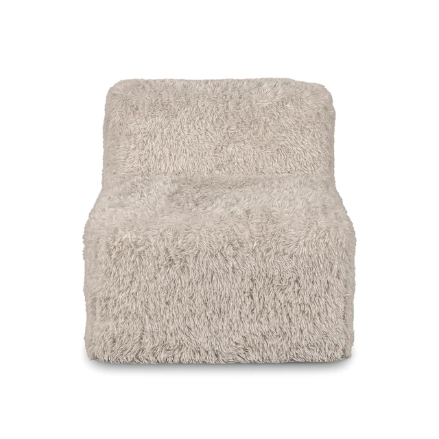 Alt view image 4 of 7 - 1 pc Armless Chair Only High Density Compressed Foam Faux Fur Color Modular Piece Living, Taupe, Chairs Accent Seating