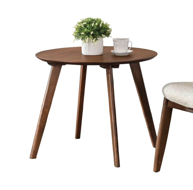 Alt view image 6 of 6 - Mid-Century Wingback Chair with Side Table with Four Legs Solid Structure, Beige Walnut, Engineered Wood, Fabric