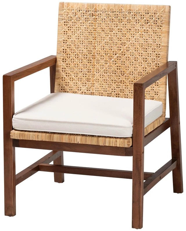 Main image of Bohemian Honey Rattan and Arm Chair, Acacia Wood, Chairs Accent Seating