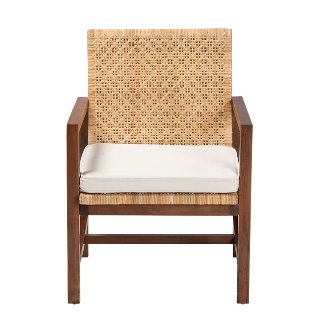 Alt view image 2 of 7 - Bohemian Honey Rattan and Arm Chair, Acacia Wood, Chairs Accent Seating