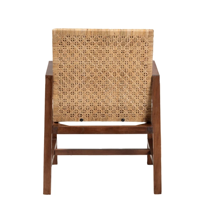 Alt view image 4 of 7 - Bohemian Honey Rattan and Arm Chair, Acacia Wood, Chairs Accent Seating