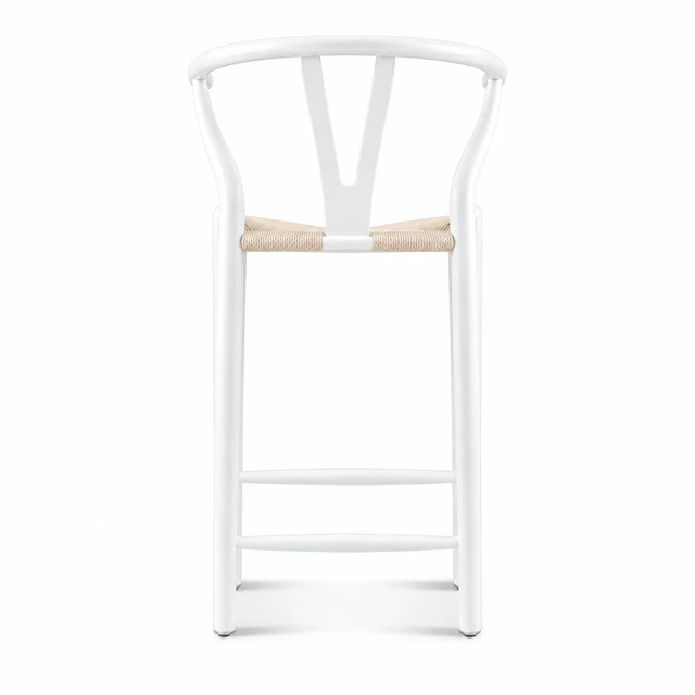 Alt view image 4 of 7 - Wishbone Counter Stool Stain, White, Solid Wood, Chairs Accent Seating